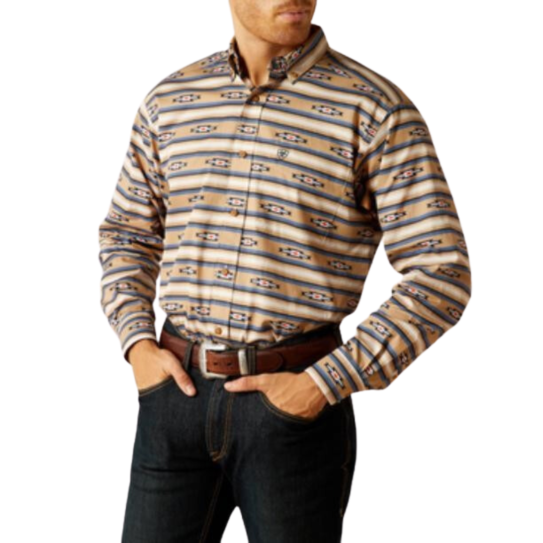 Ariat Men's Trace Long Sleeve Khaki Shirt