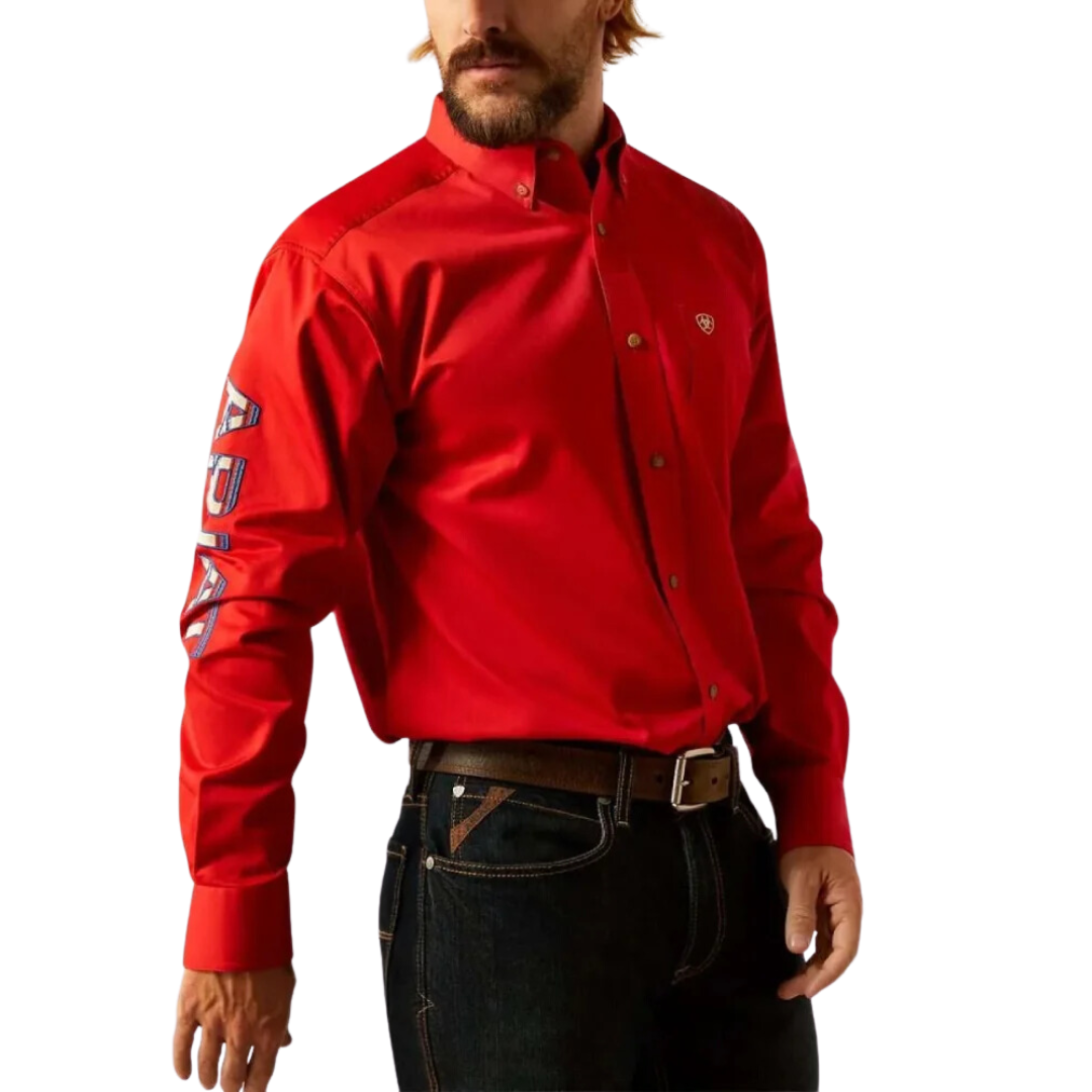 Ariat Men's Team Logo Red Shirt