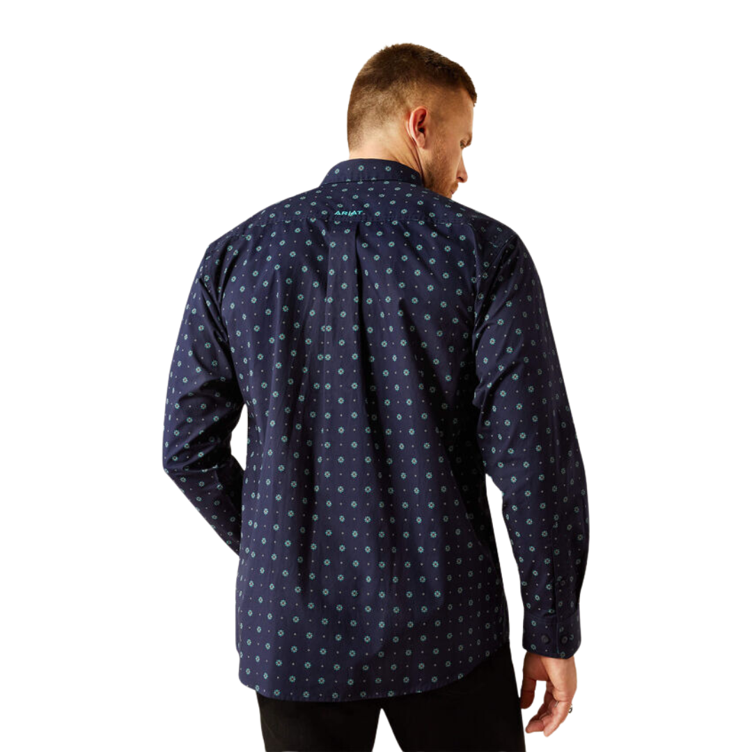 Ariat Men's Jacobi Classic Fit Navy Shirt