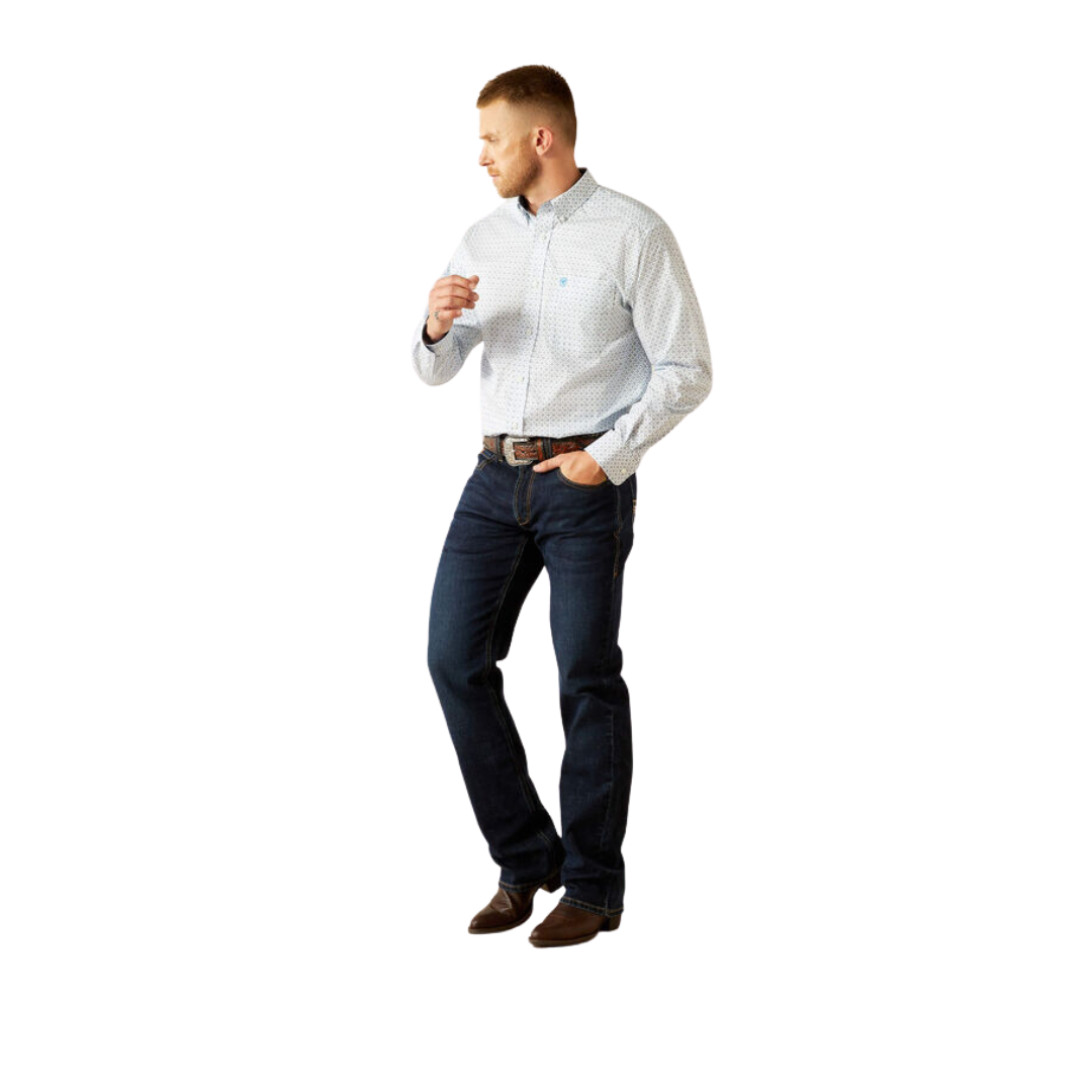 Ariat Men's Wrinkle Free Baker Blue Shirt