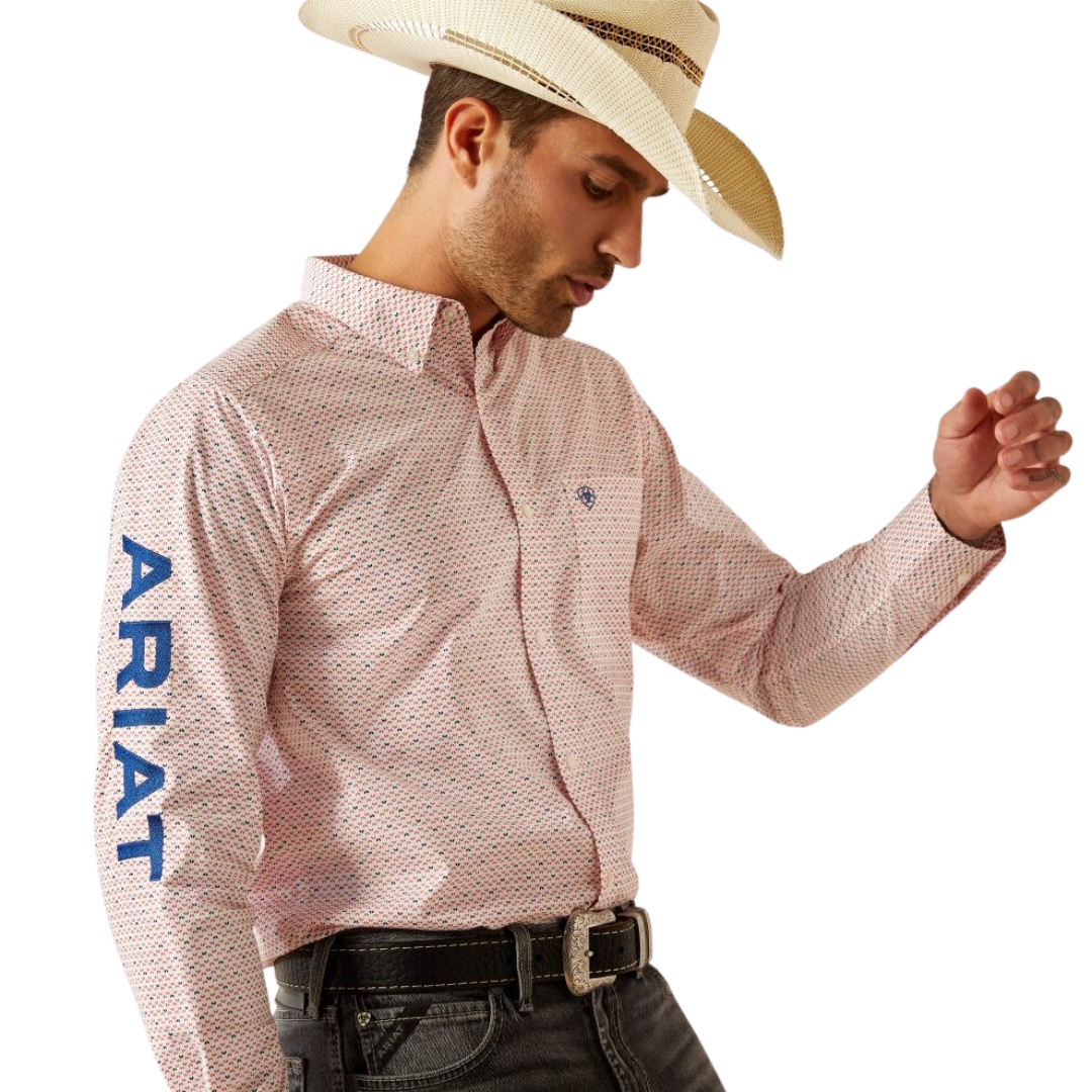 Ariat Men's Primo Fitted Red Shirt