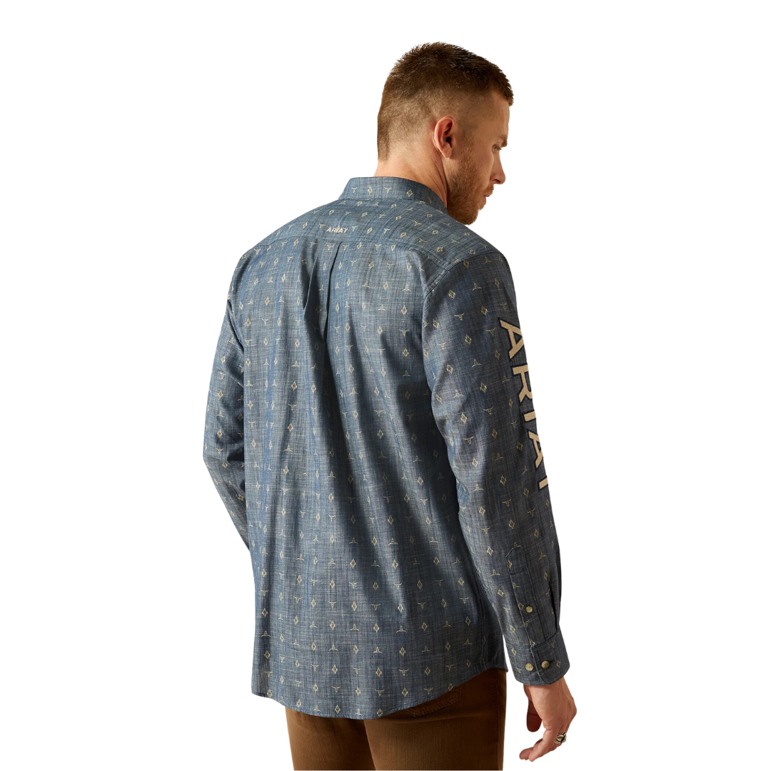 Ariat Men's Team Philibert Chambray Blue Shirt