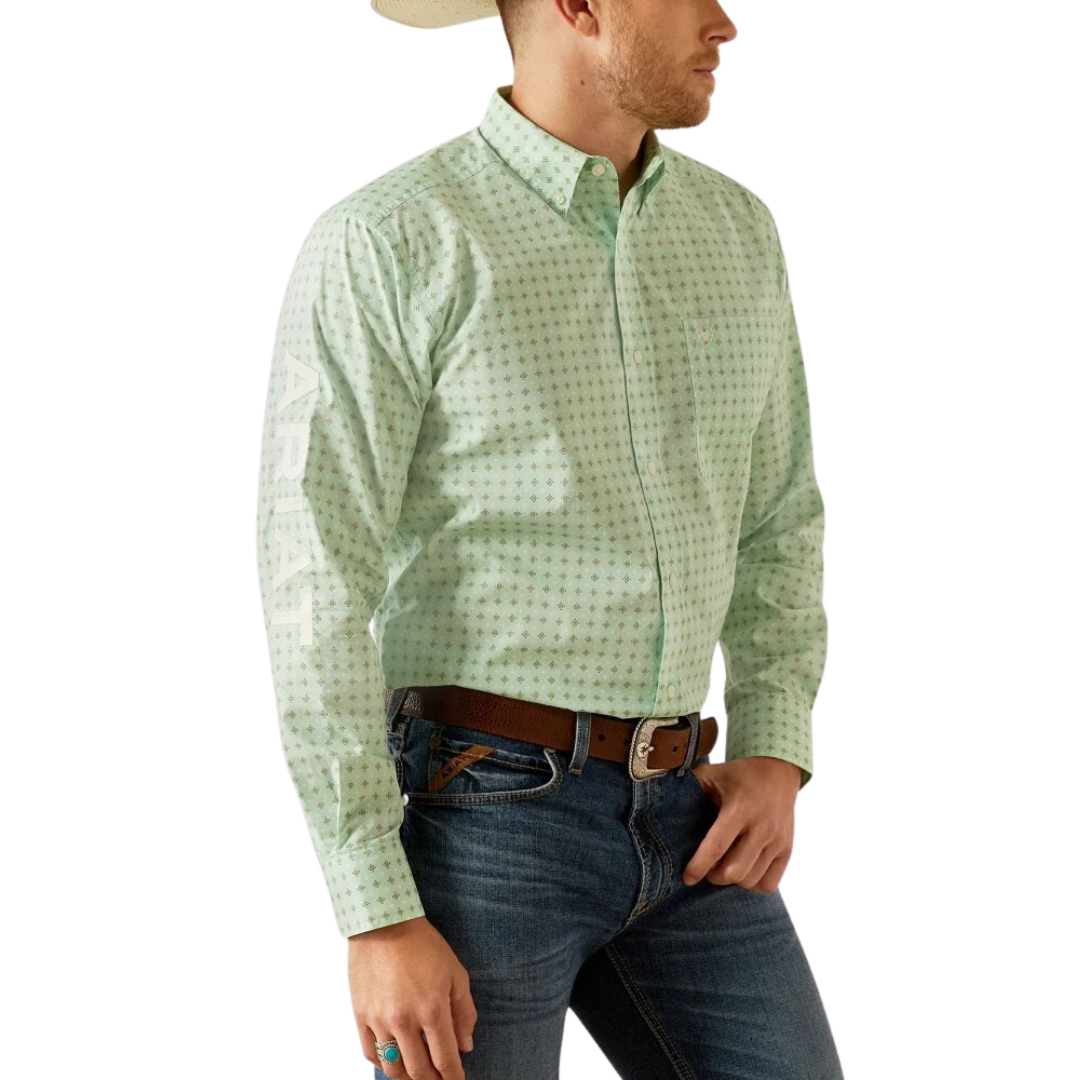 Ariat Men's Pierson Classic Fit Light Green Shirt