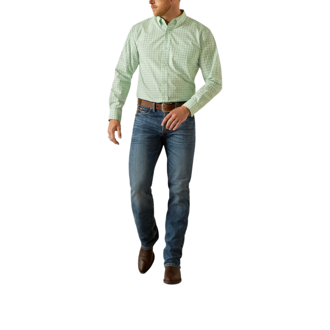 Ariat Men's Pierson Classic Fit Light Green Shirt