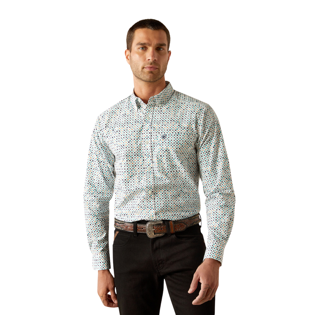 Ariat Men's Jansen Print Blue Shirt