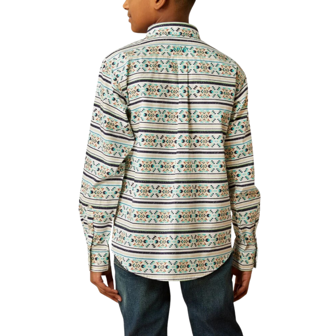 Ariat Youth Boy's Judge Teal Shirt