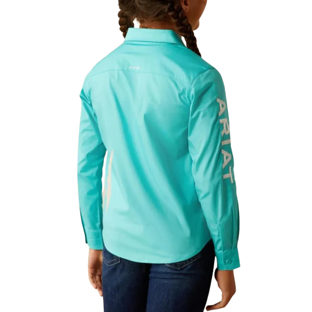 Ariat Youth Girls Team Kirby Blue Shirt