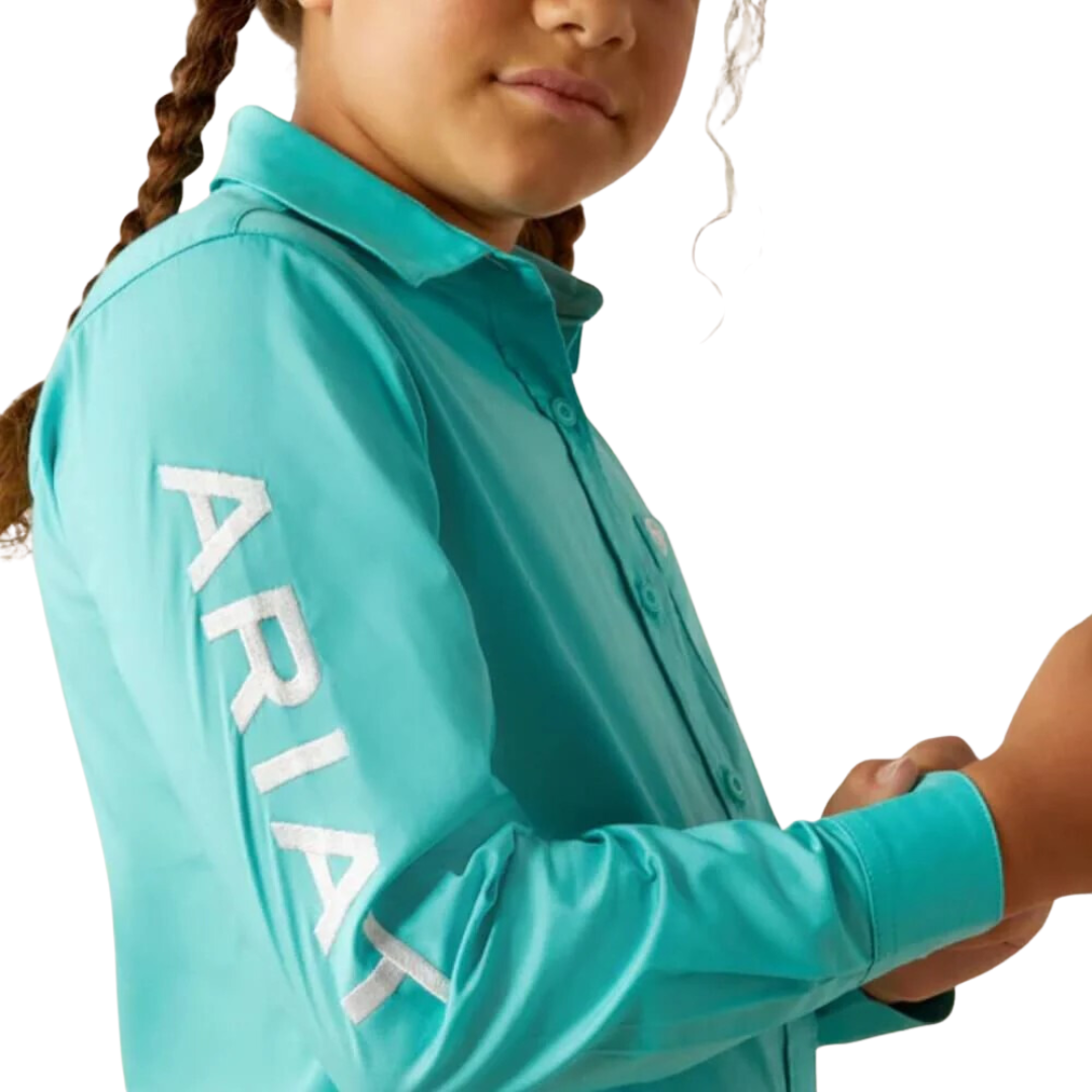 Ariat Youth Girls Team Kirby Blue Shirt