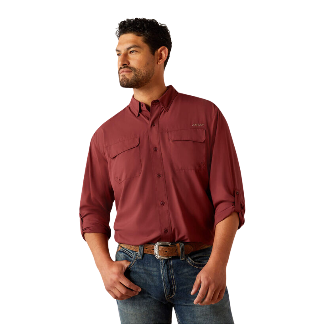 Ariat Men's Venttek Outbound Red Mahogany Shirt