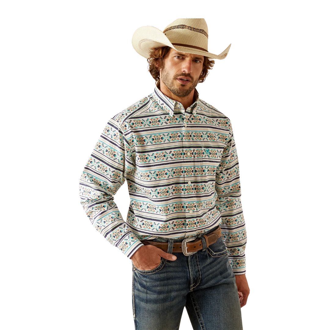 Ariat Men's Judge Classic Fit Teal Shirt