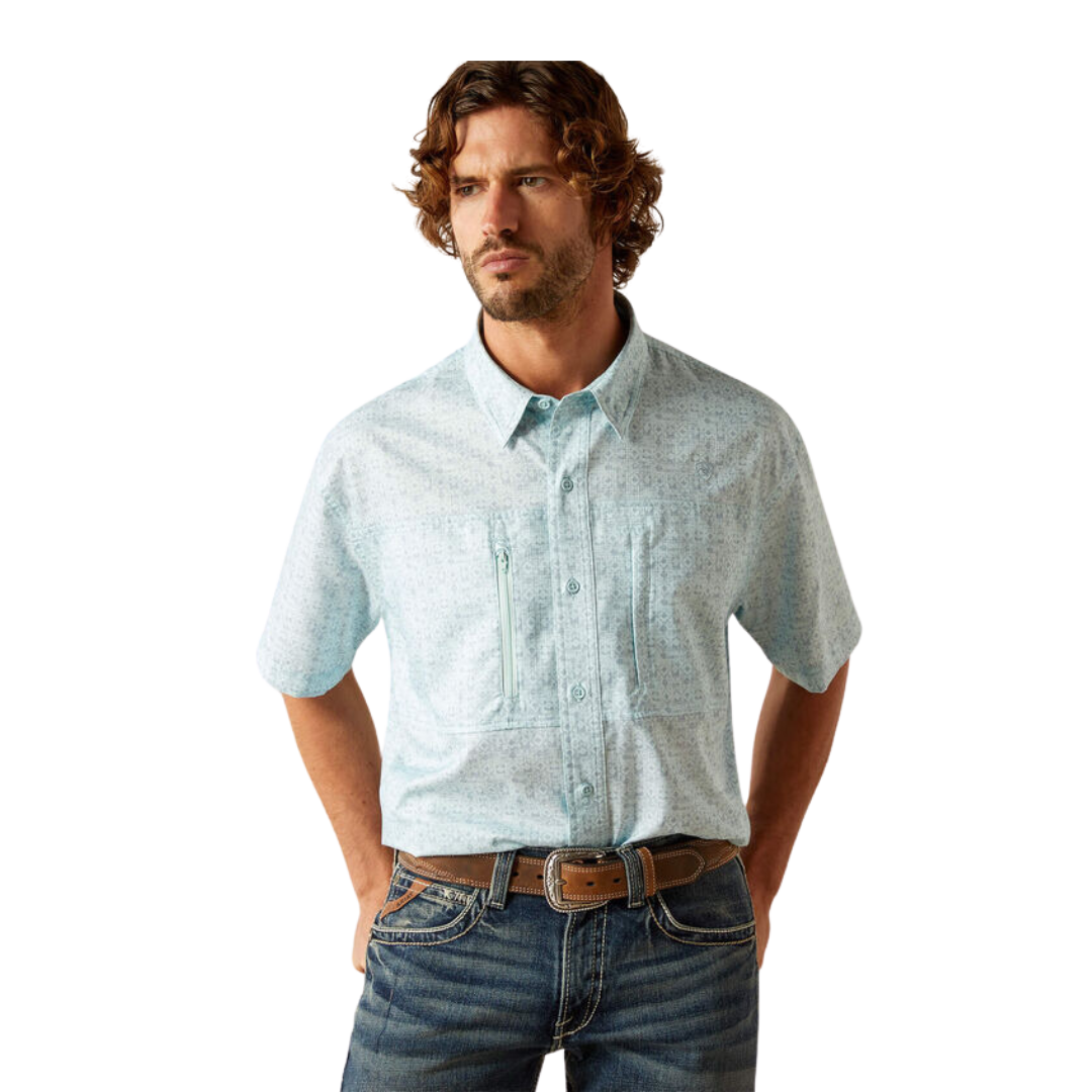 Ariat Men's Venttek Classic Fit Blue Shirt