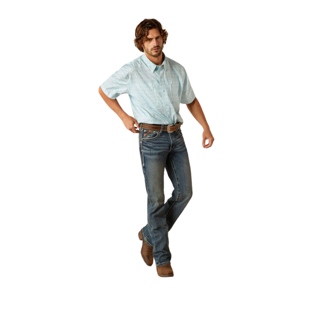 Ariat Men's Venttek Classic Fit Blue Shirt