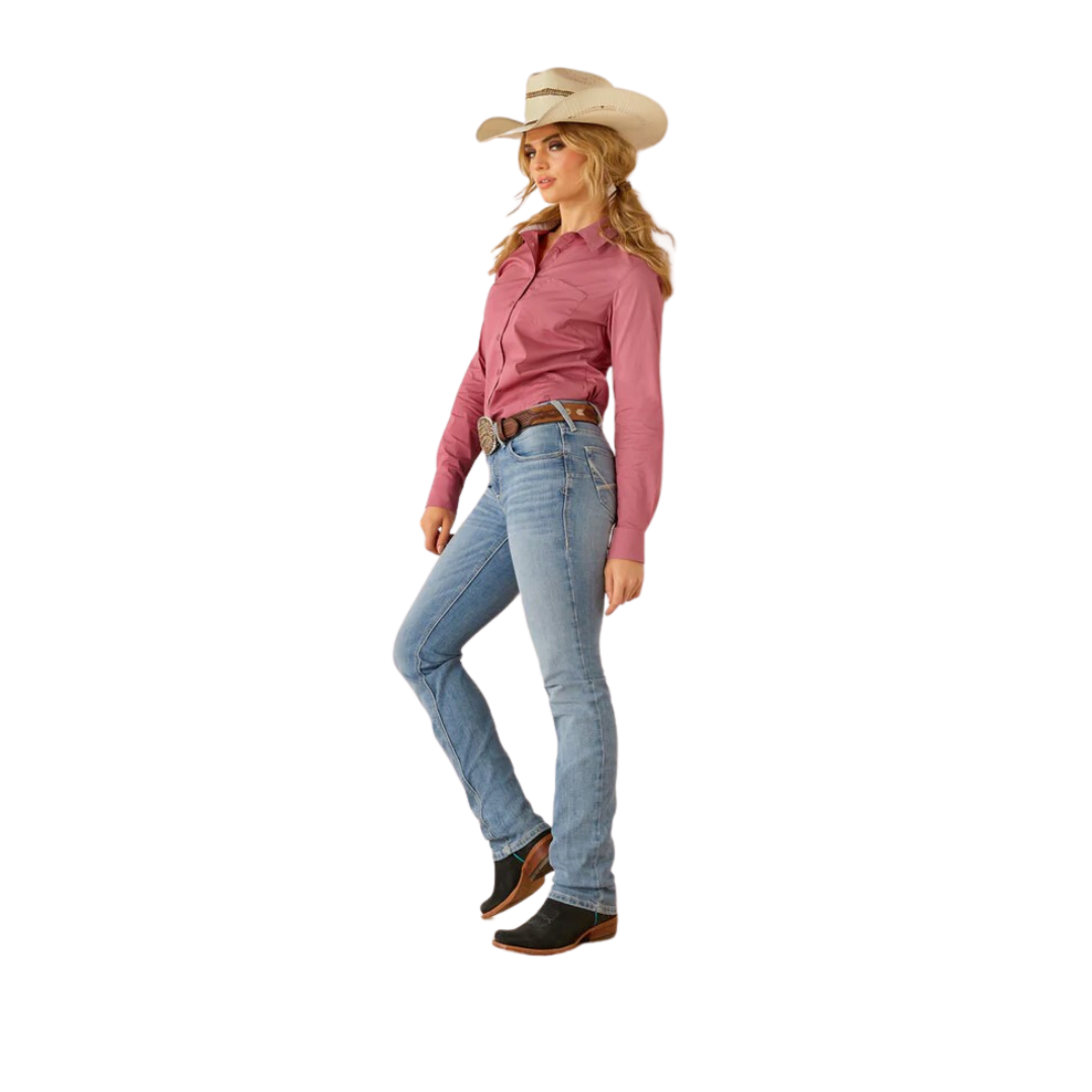 Ariat Women's Stretch Rose Wine Kirby Shirt