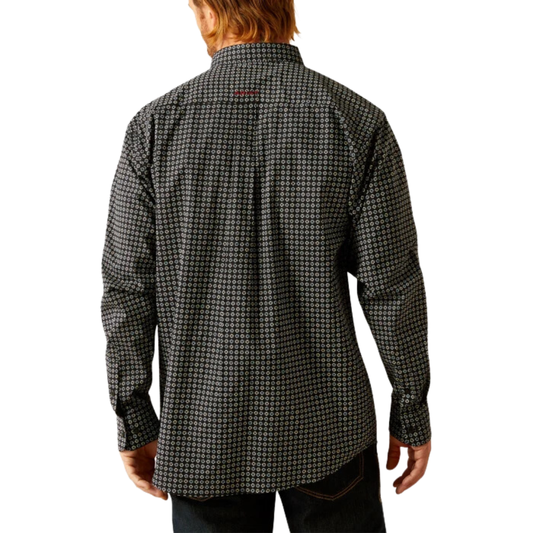 Ariat Men's Gustav Geo Print Black Floral Shirt