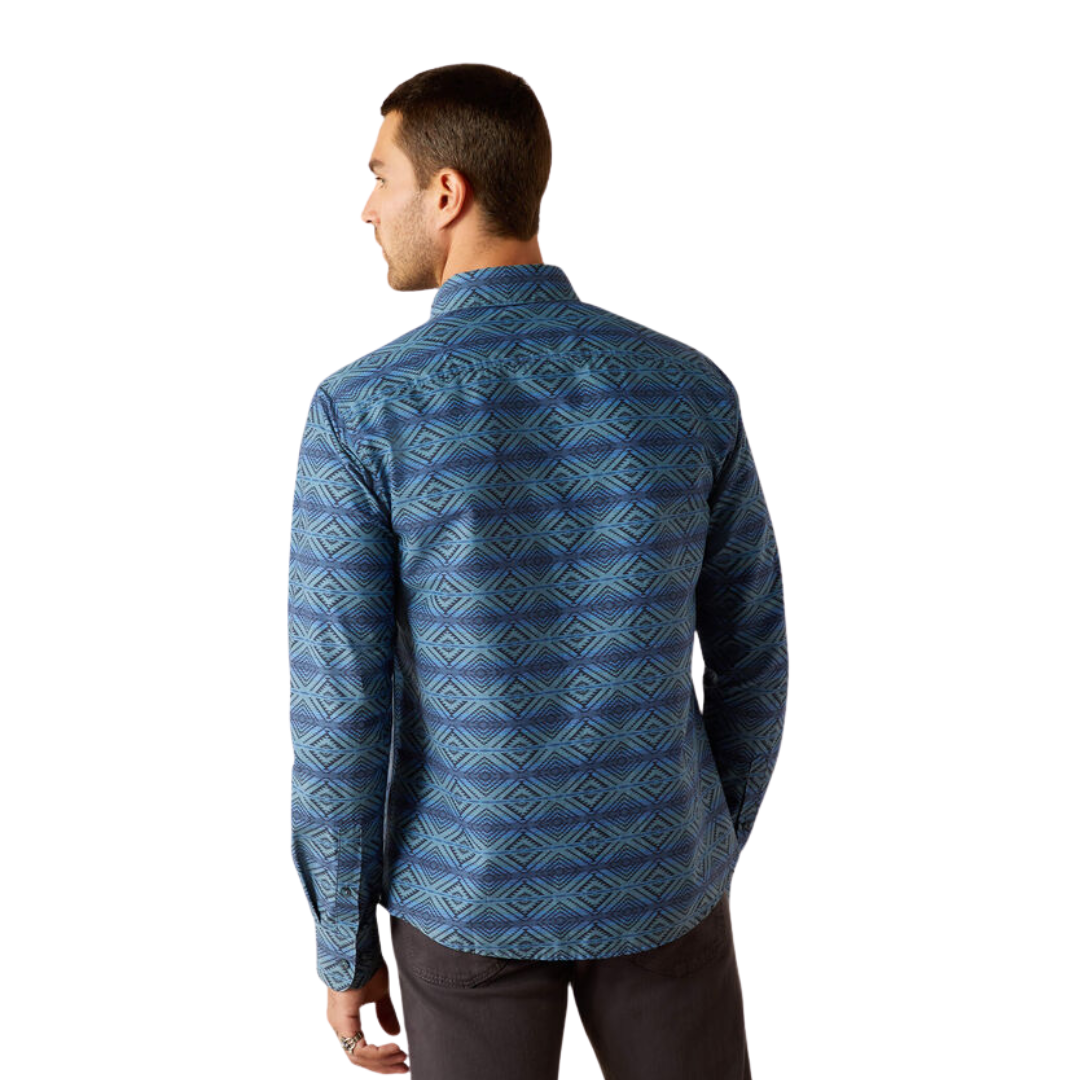 Ariat Men's Mckay Modern Fit Dark Blue Shirt