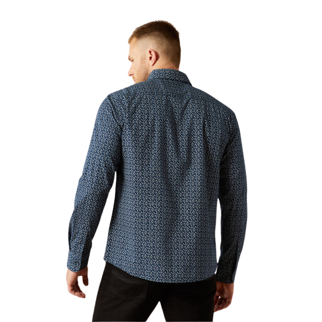 Ariat Men's Marin Modern Fit Navy Shirt
