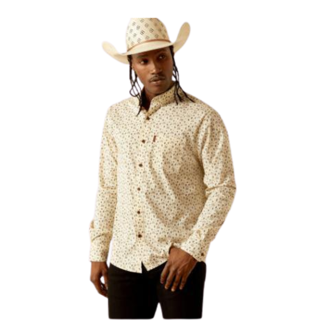 Ariat Men's Milton Modern Fit Off White Shirt
