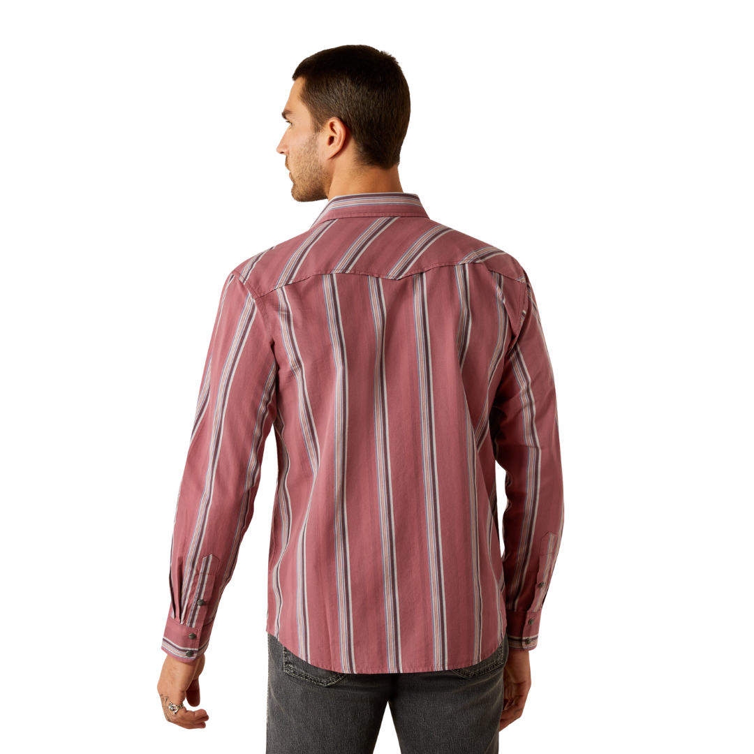 Ariat Men's Humphrey Retro Fit Snap Front Red Shirt