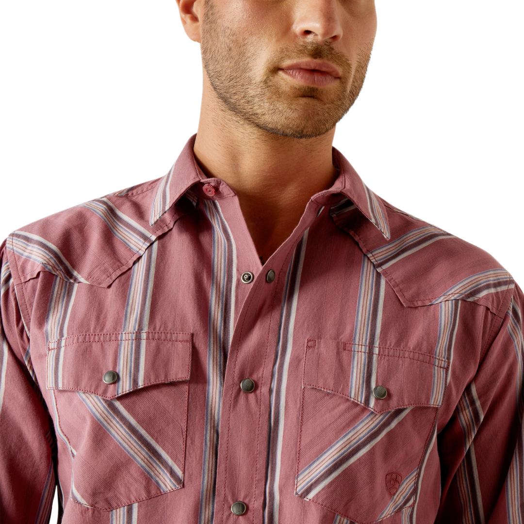 Ariat Men's Humphrey Retro Fit Snap Front Red Shirt