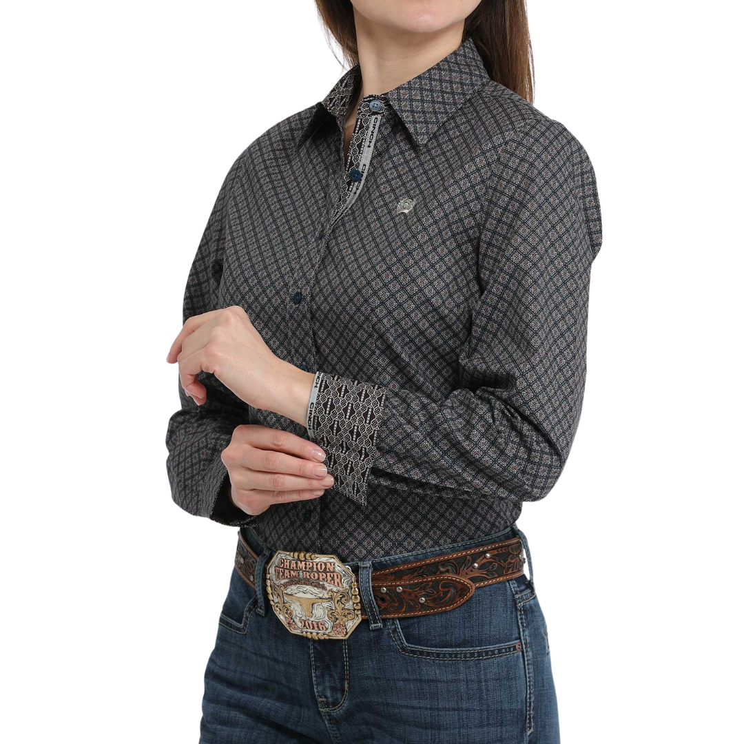 Cinch Women's Geometric Print Western Multicolor Shirt