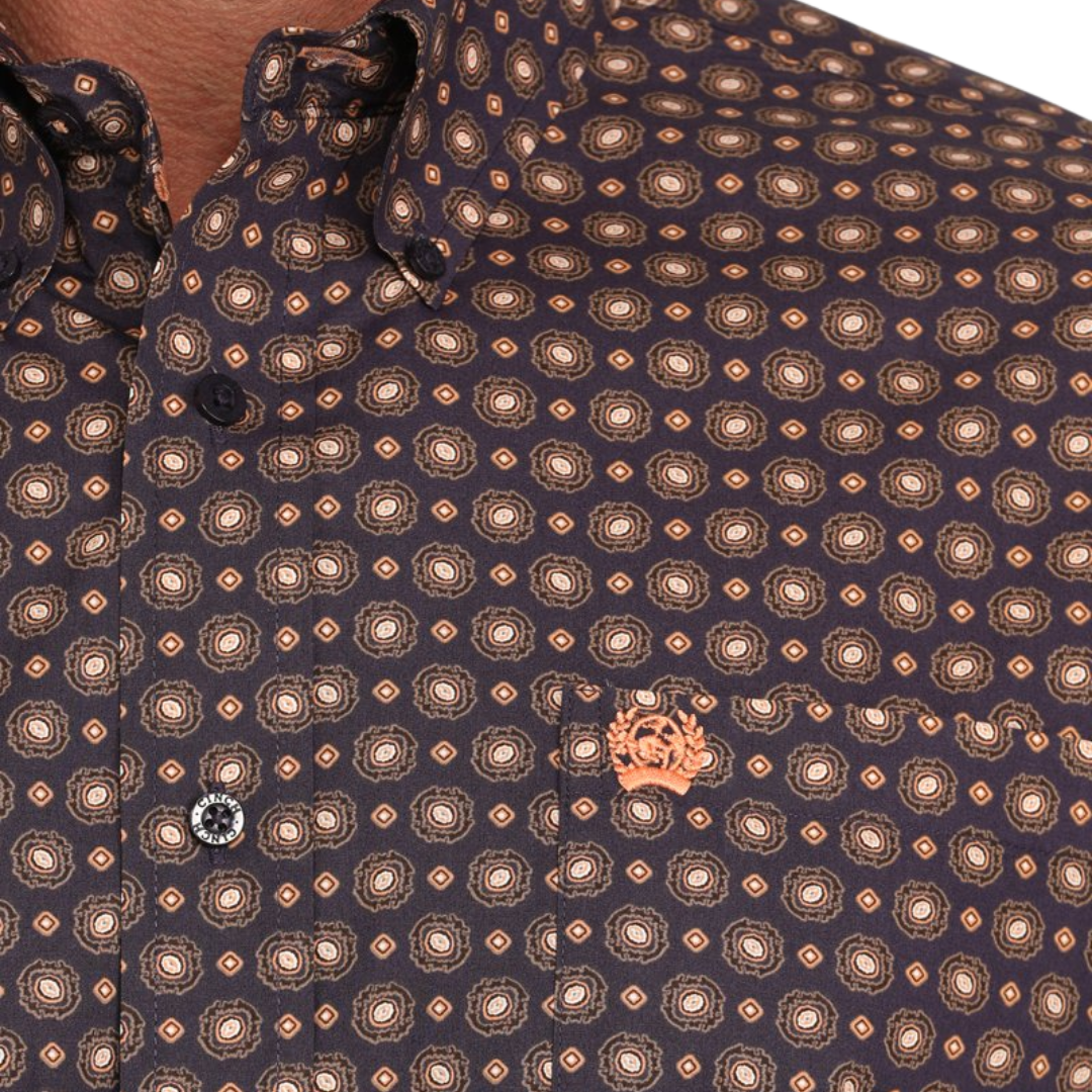 Cinch Men's Medallion Print Western Purple Shirt