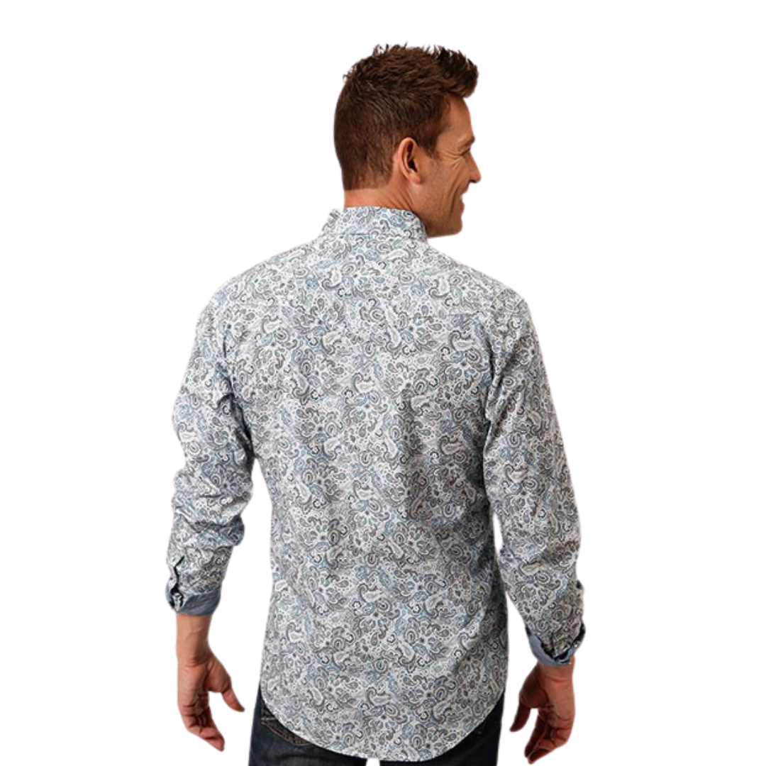 Roper Men's Vintage Paisley Blue Shirt