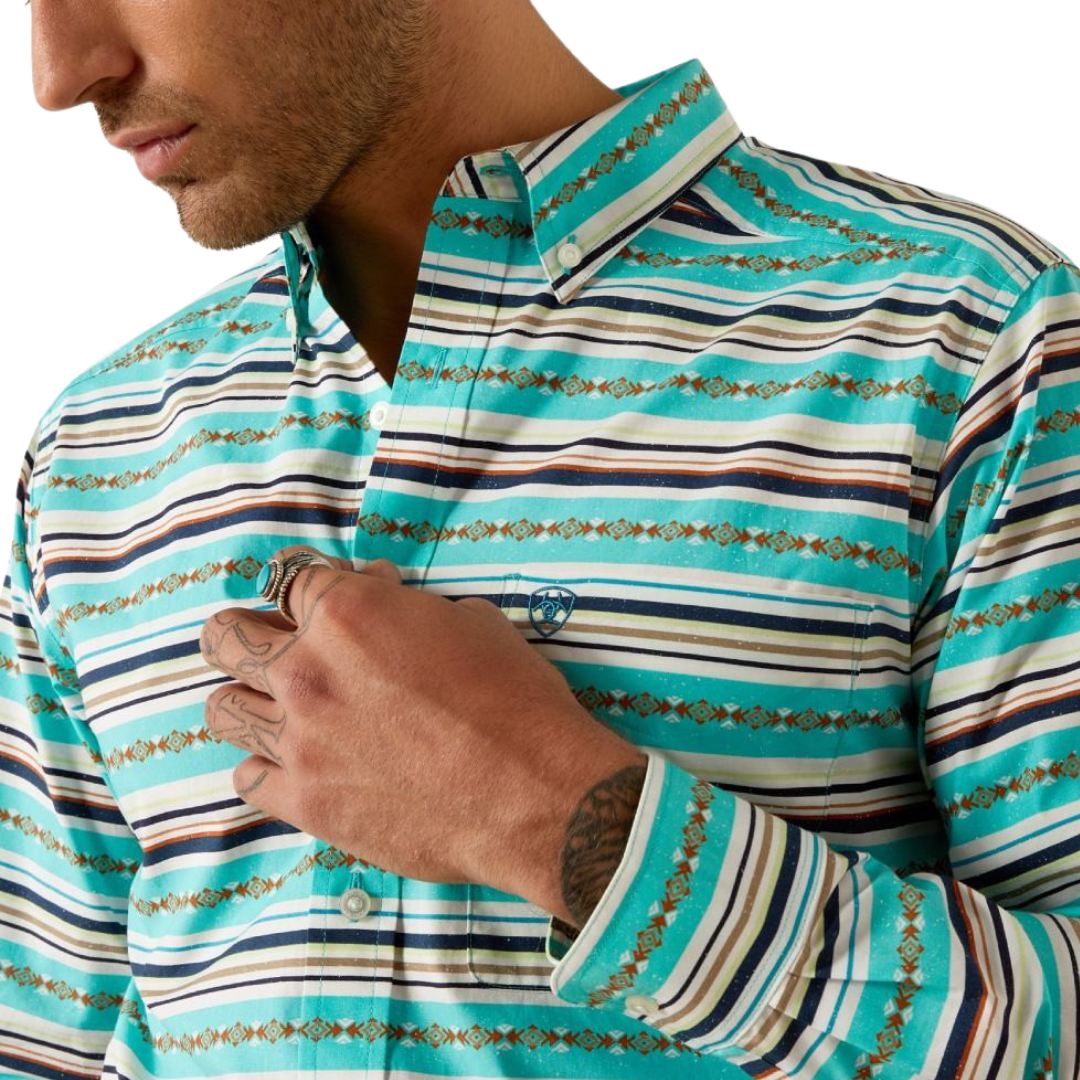 Ariat Men's Jimmie Turquoise Shirt