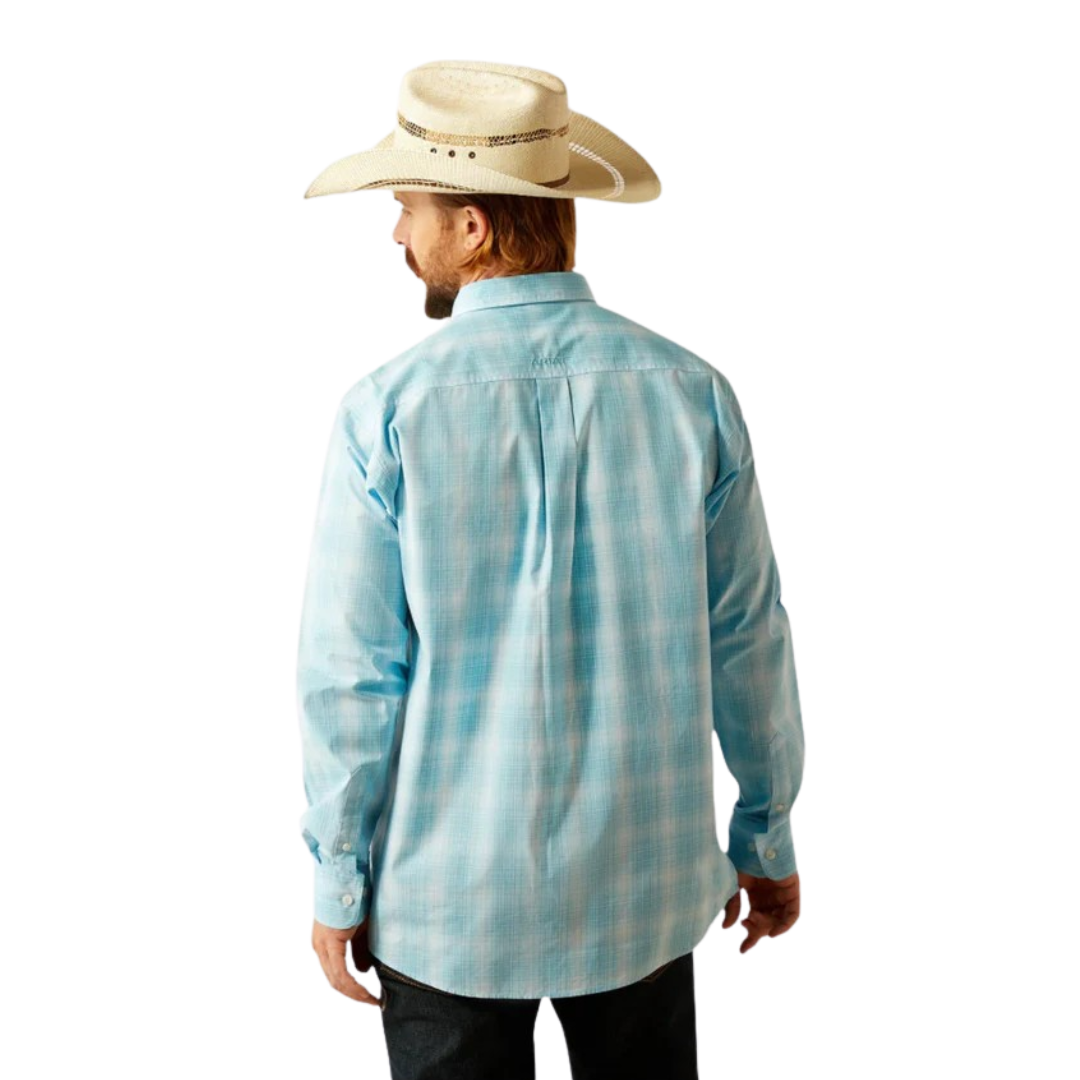 Ariat Men's Pro Series Gregory Light Turquoise Shirt