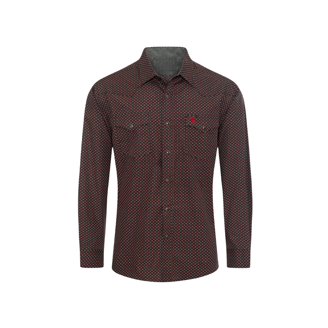 Avalon Men's Pearl Snap Print Shirt