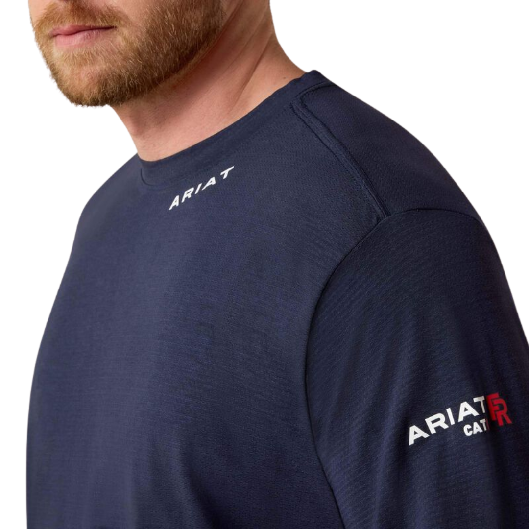 Ariat Men's Fr Baselayer Navy Tee Shirt