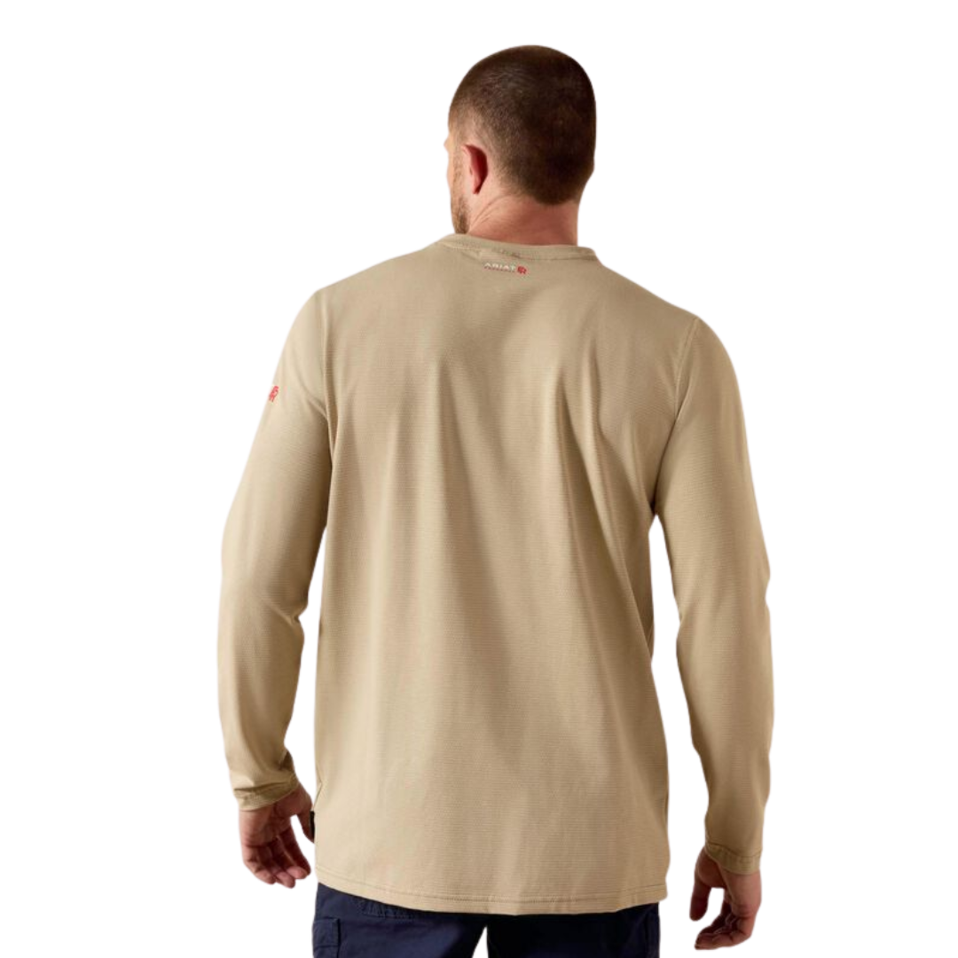 Ariat Men's Fr Baselayer Khaki Tee Shirt