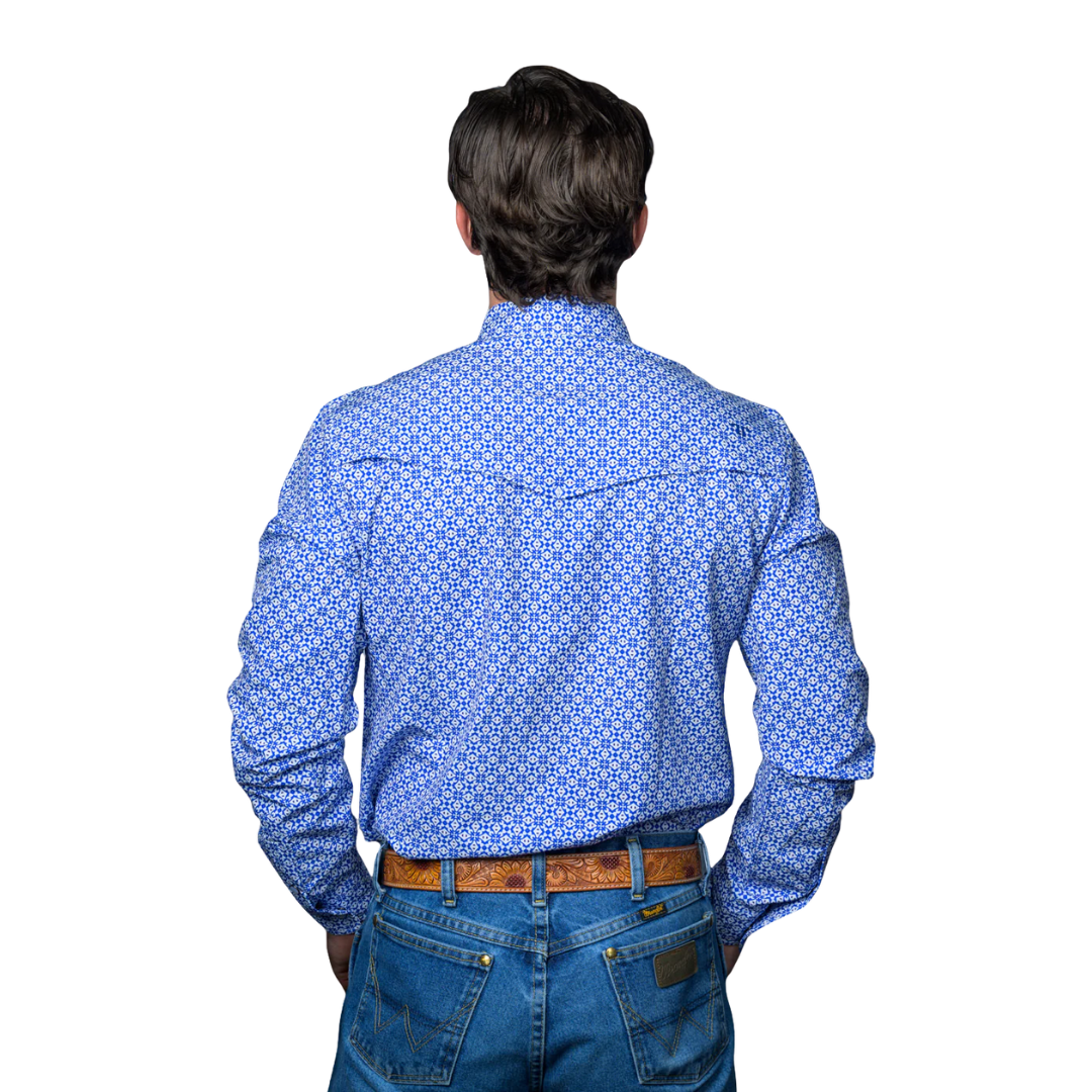 Ferrell Men's The Chase Snap Blue Shirt