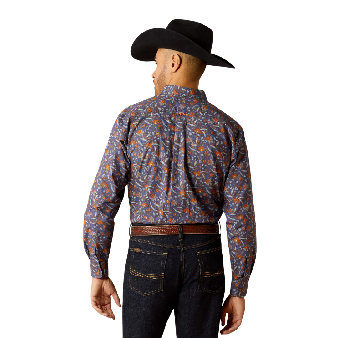 Ariat Men's Ty Classic Fit Dark Blue Shirt