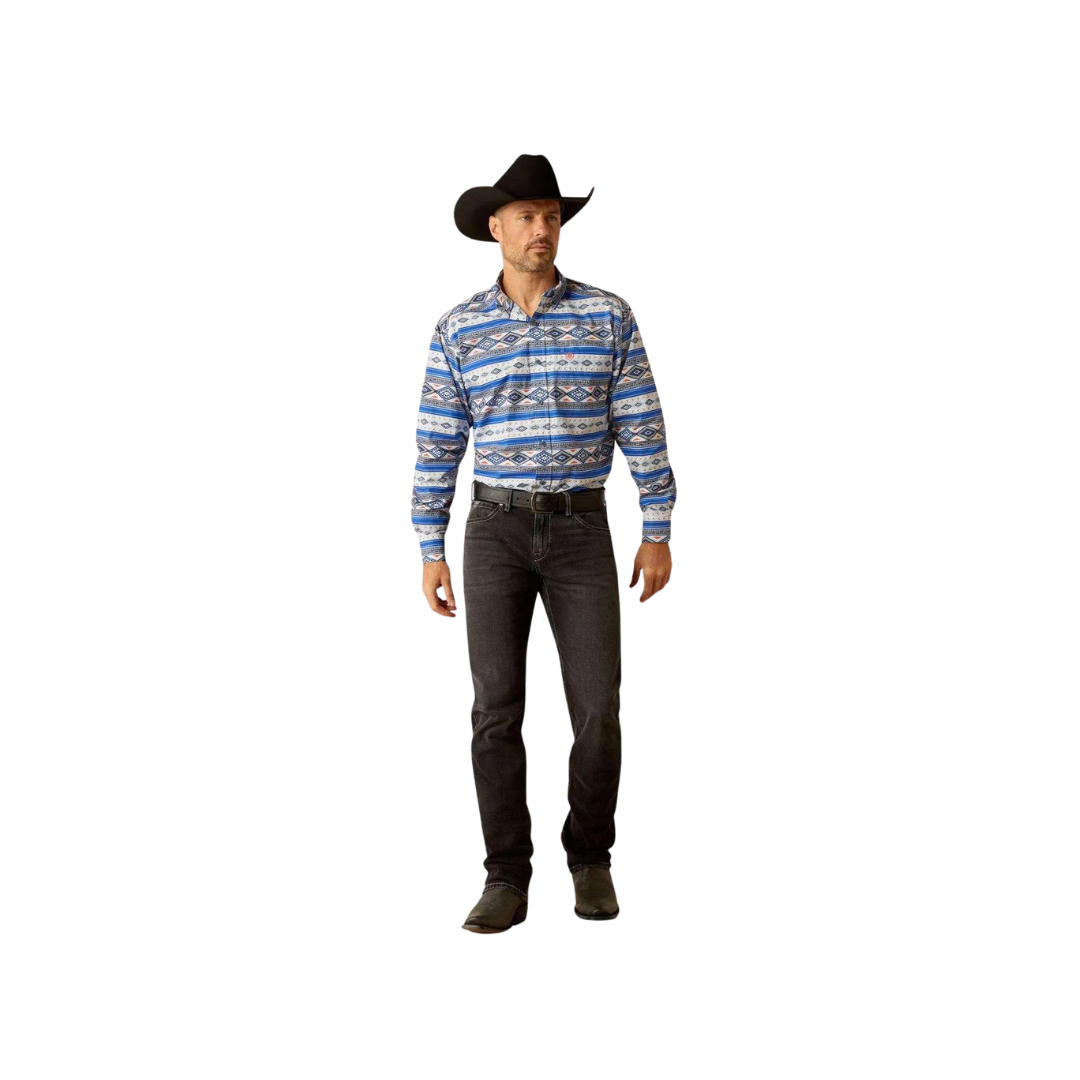 Ariat Men's Rider Fitted Light Blue Shirt