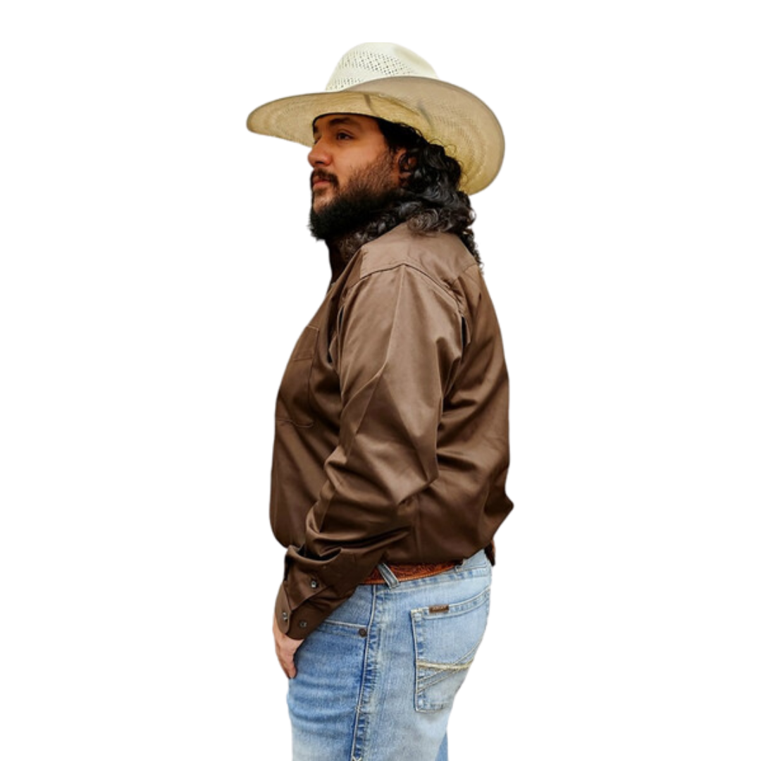 Ariat Men's Solid Chocolate Brown Shirt Exclusive