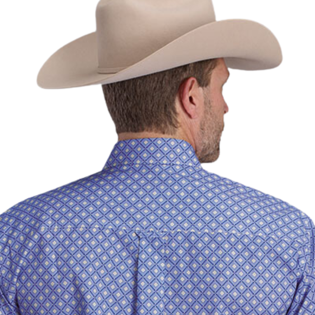 Roper Men's Periwinkle Long Sleeve Blue Shirt