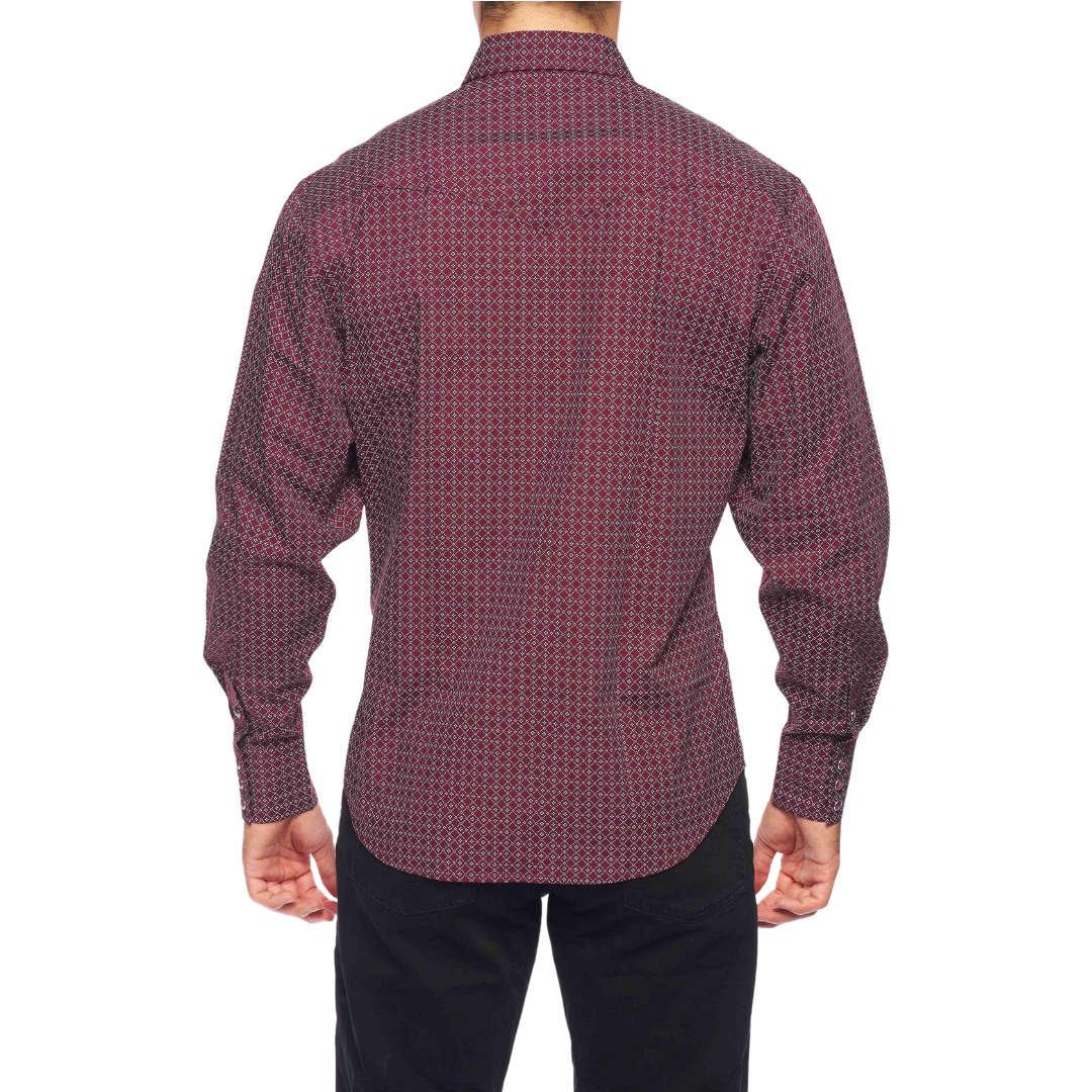 Avalon Men's Pearl Snap Print Paisley Alliage Shirt