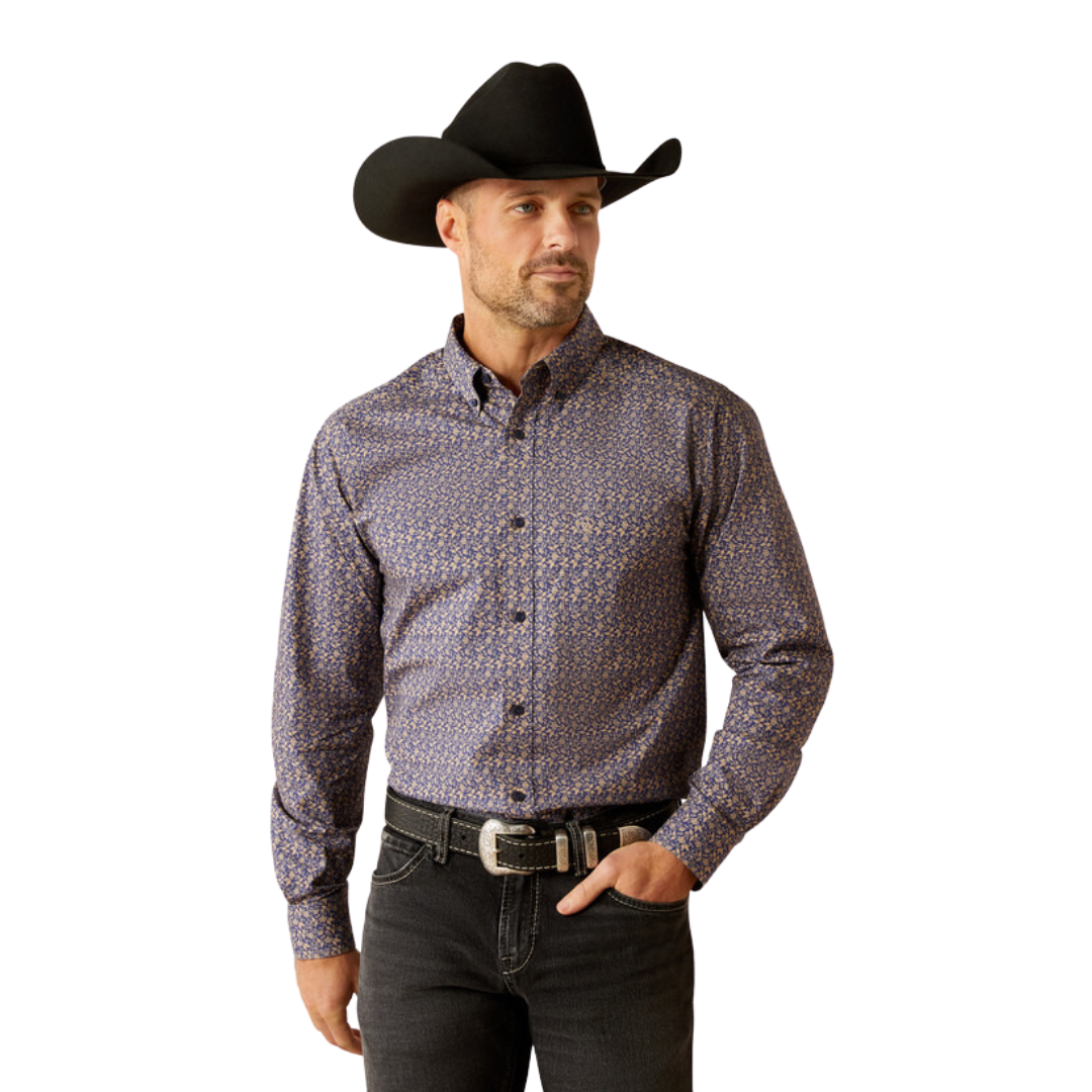 Ariat Men's Rider Fitted Light Blue Shirt