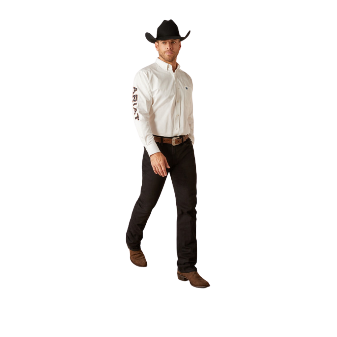 Ariat Men's Team Logo Twill White Shirt