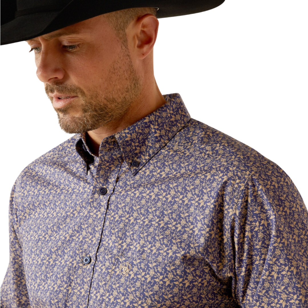 Ariat Men's Rider Fitted Light Blue Shirt