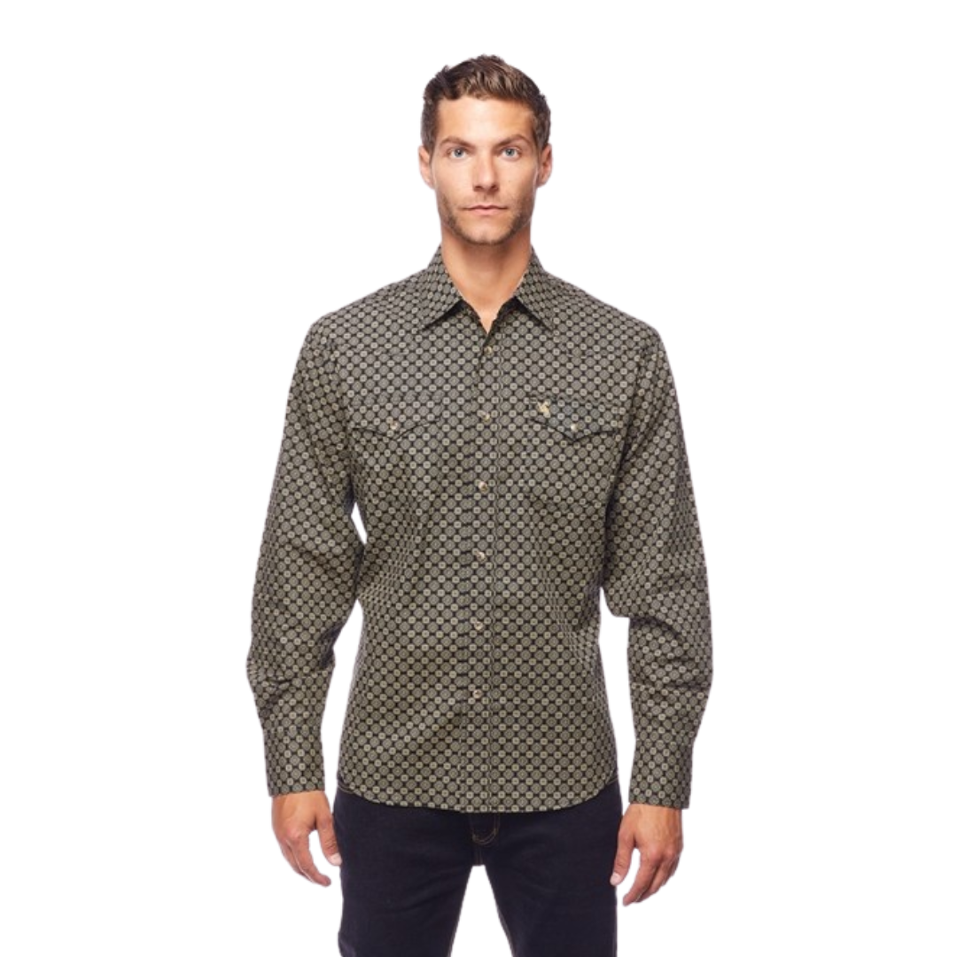 Avalon Men's Rodeo Print Aztec Shirt