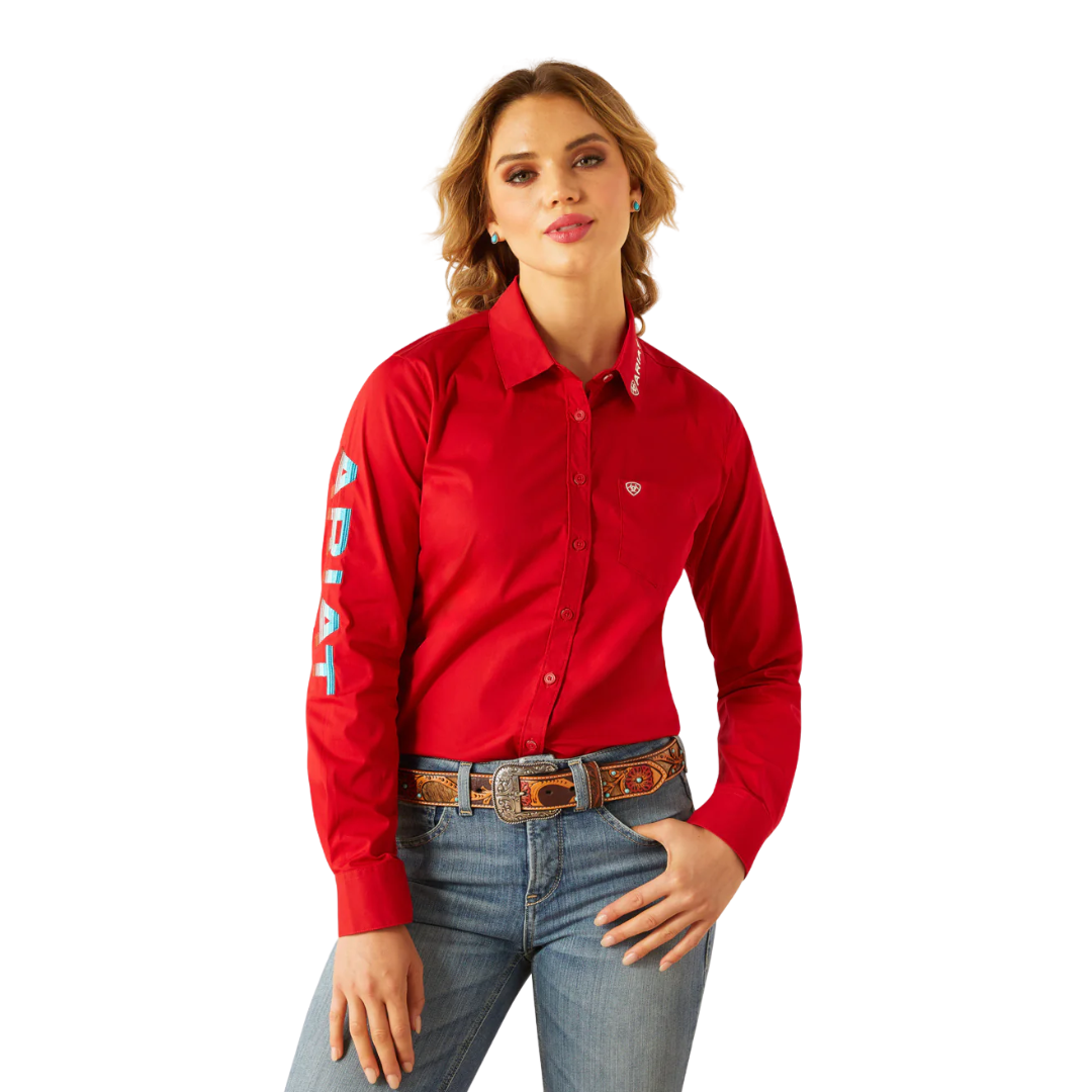 Ariat Women's Team Kirby Equestrian Red Shirt