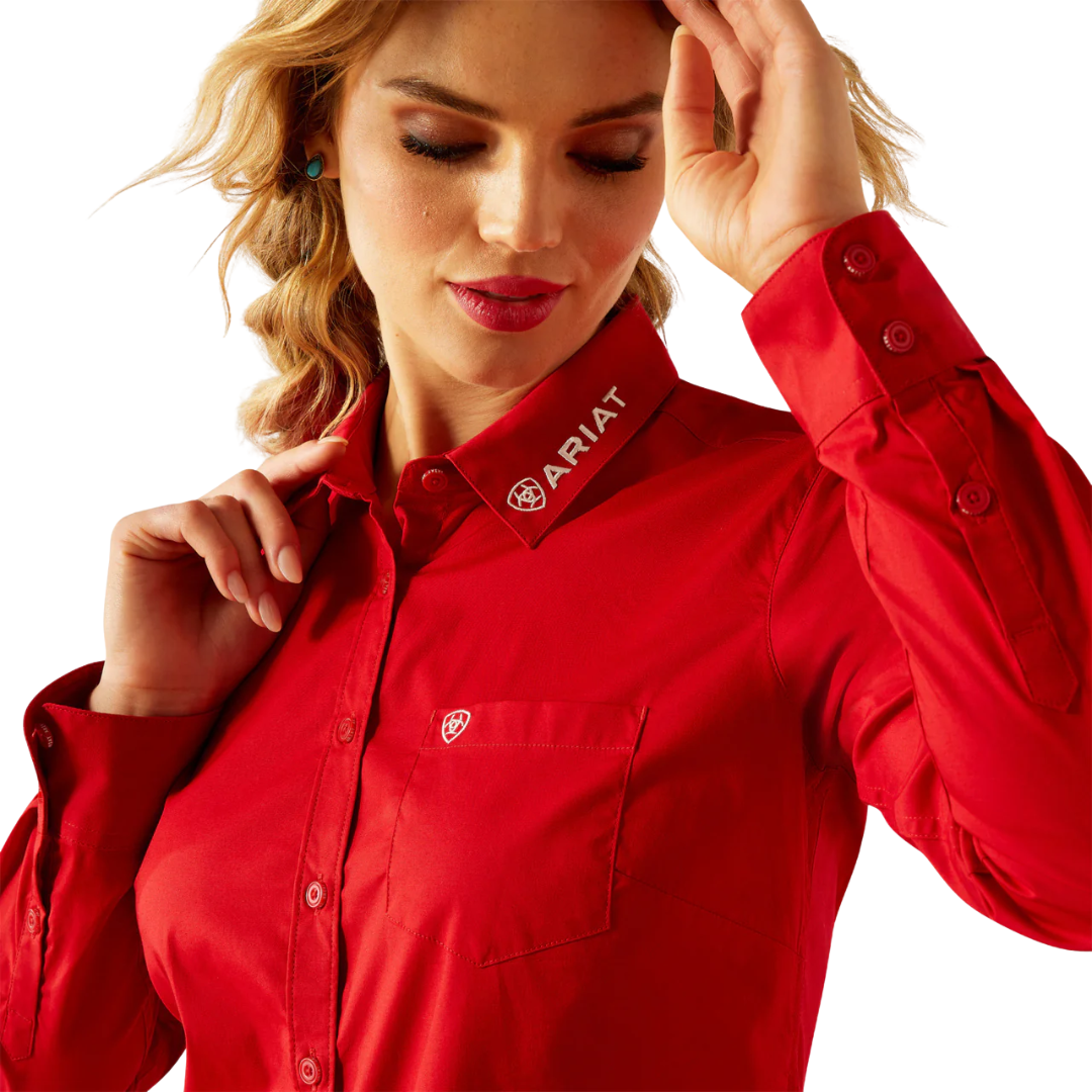 Ariat Women's Team Kirby Equestrian Red Shirt