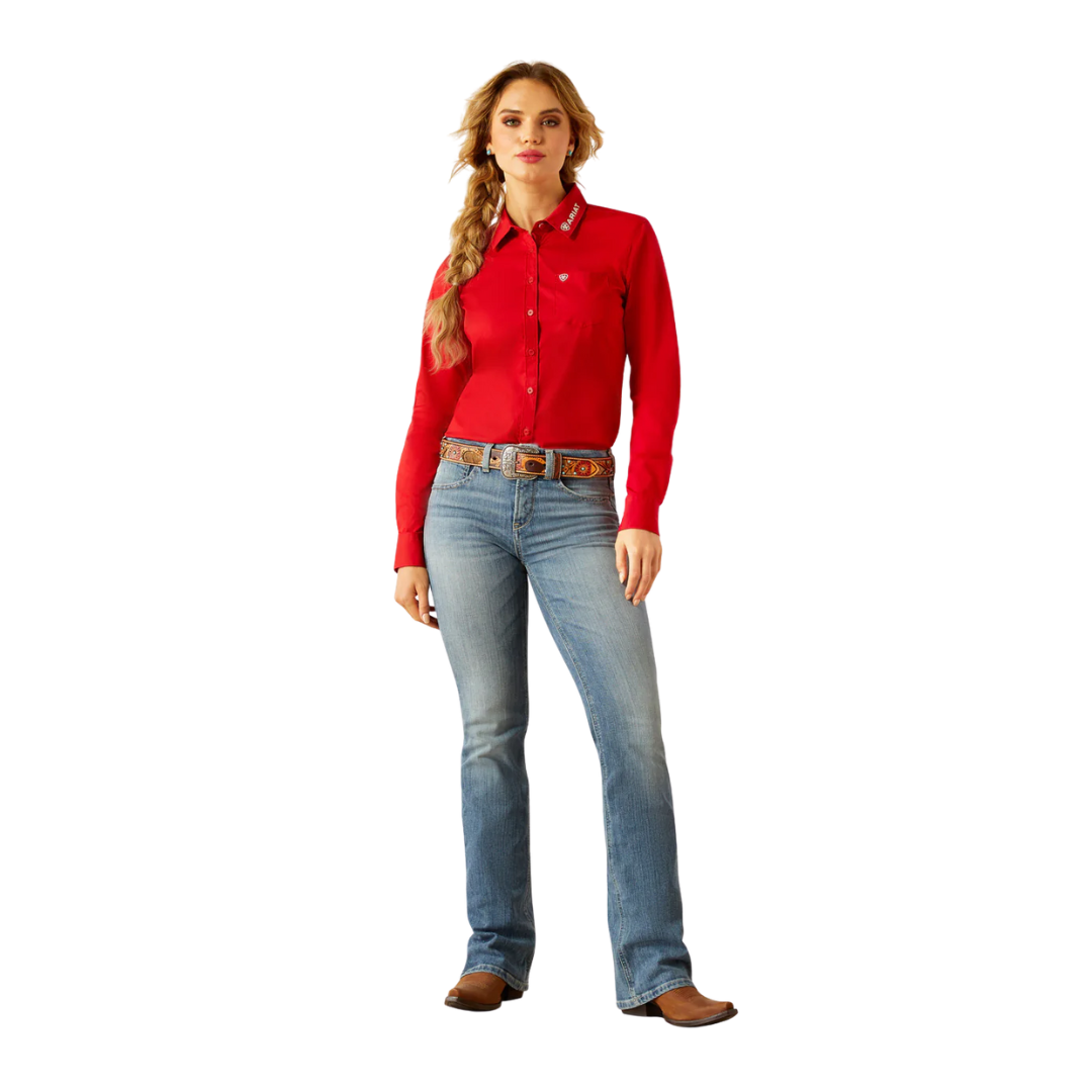 Ariat Women's Team Kirby Equestrian Red Shirt