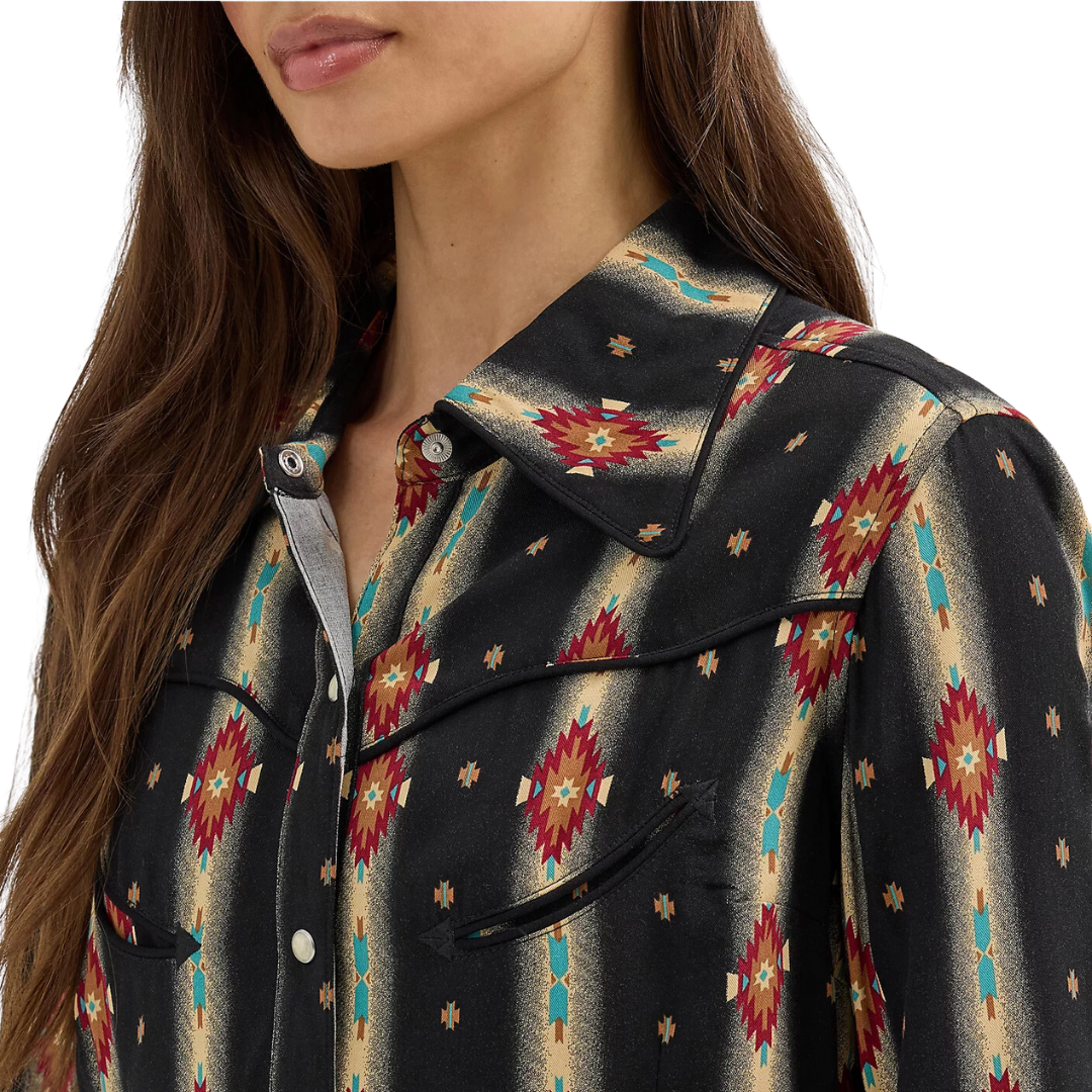 Wrangler Women's Lainey Wilson Black Checotah Shirt