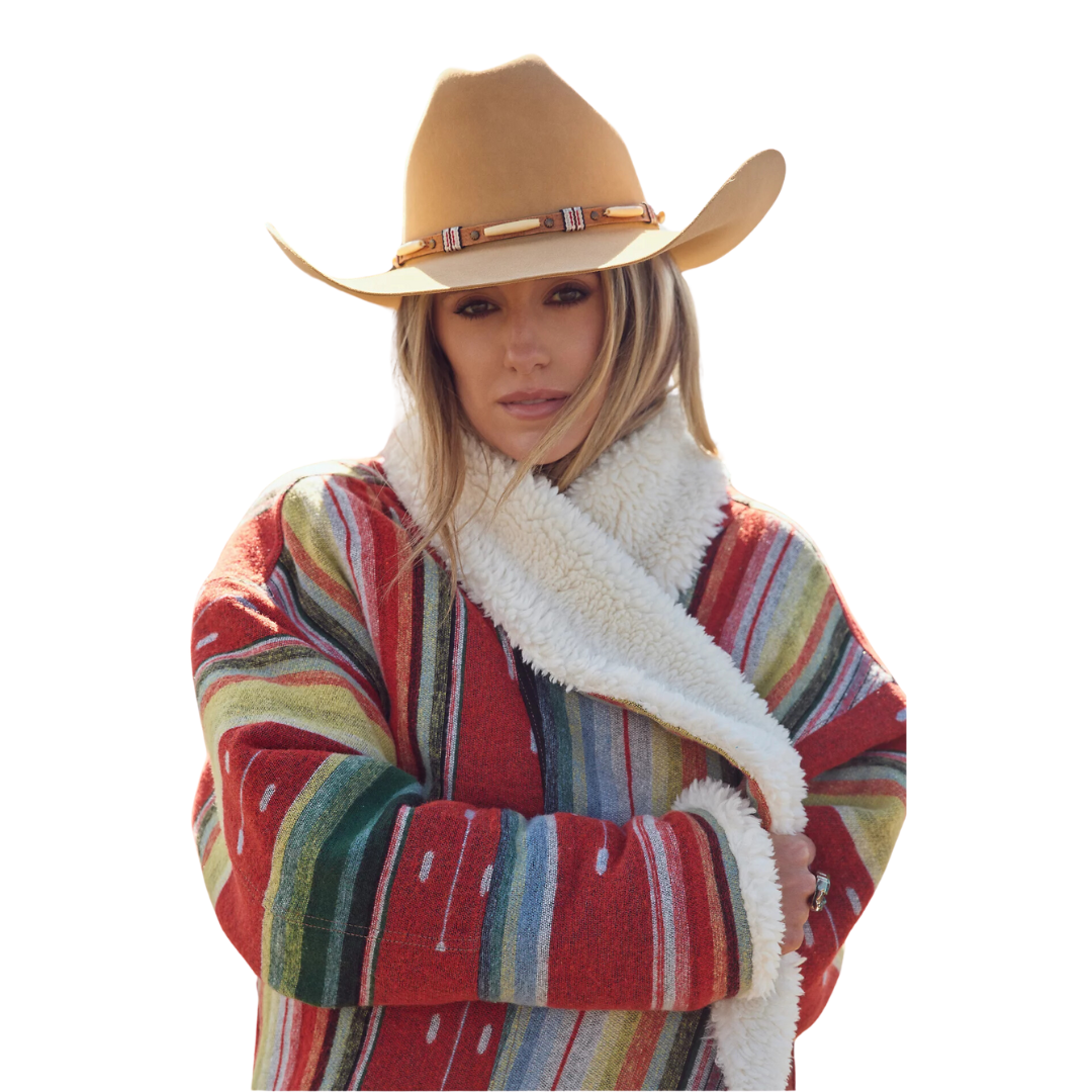 Wrangler Women's Lainey Wilson Sherpa Rodeo Ben Coat