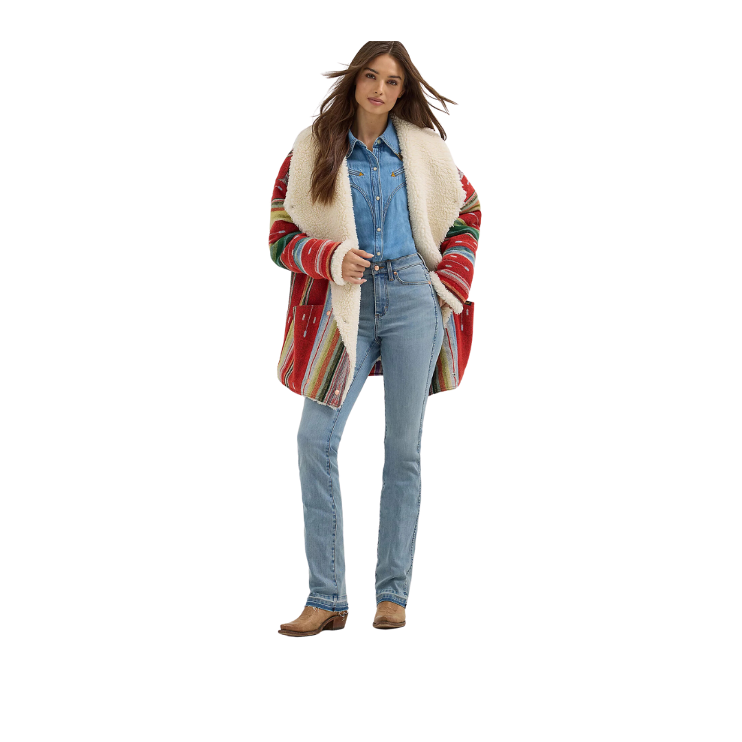 Wrangler Women's Lainey Wilson Sherpa Rodeo Ben Coat