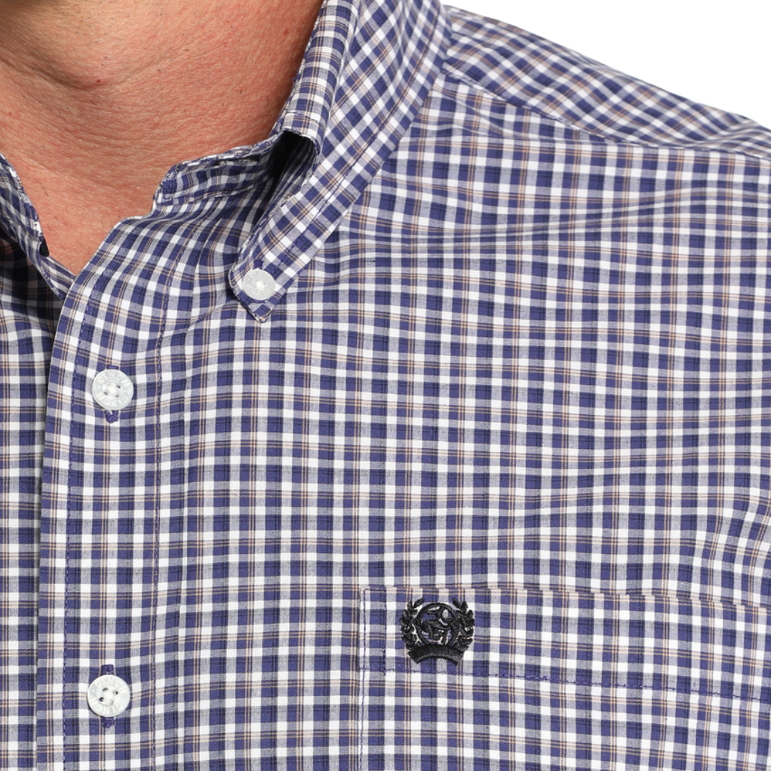 Cinch Men's Plaid Purple Shirt