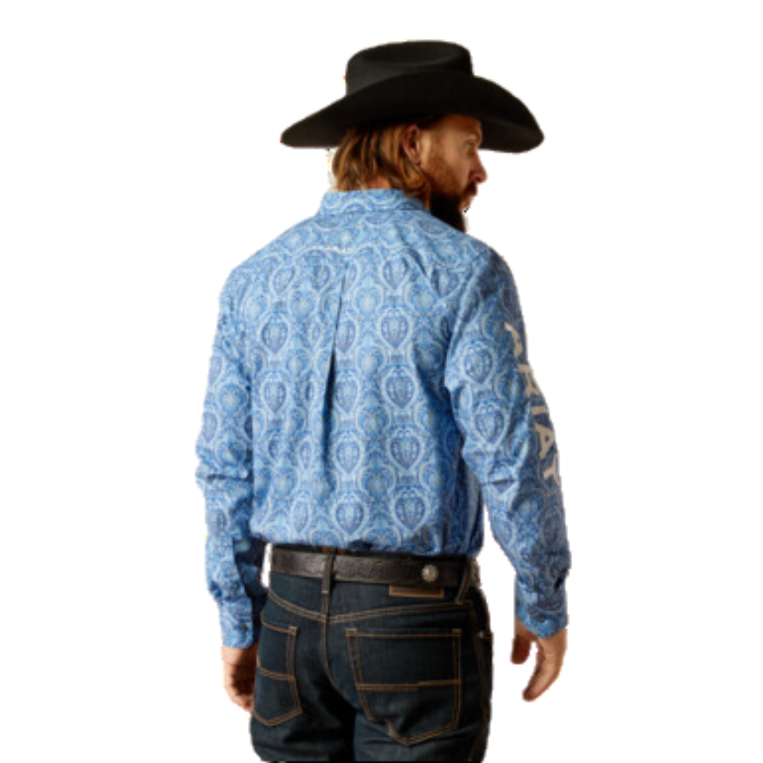 Ariat Men's Rider Fitted Light Blue Shirt