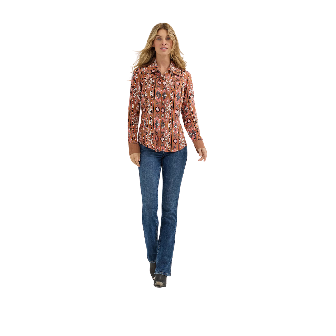 Wrangler Women's Lainey Wilson Brown Checotah Shirt